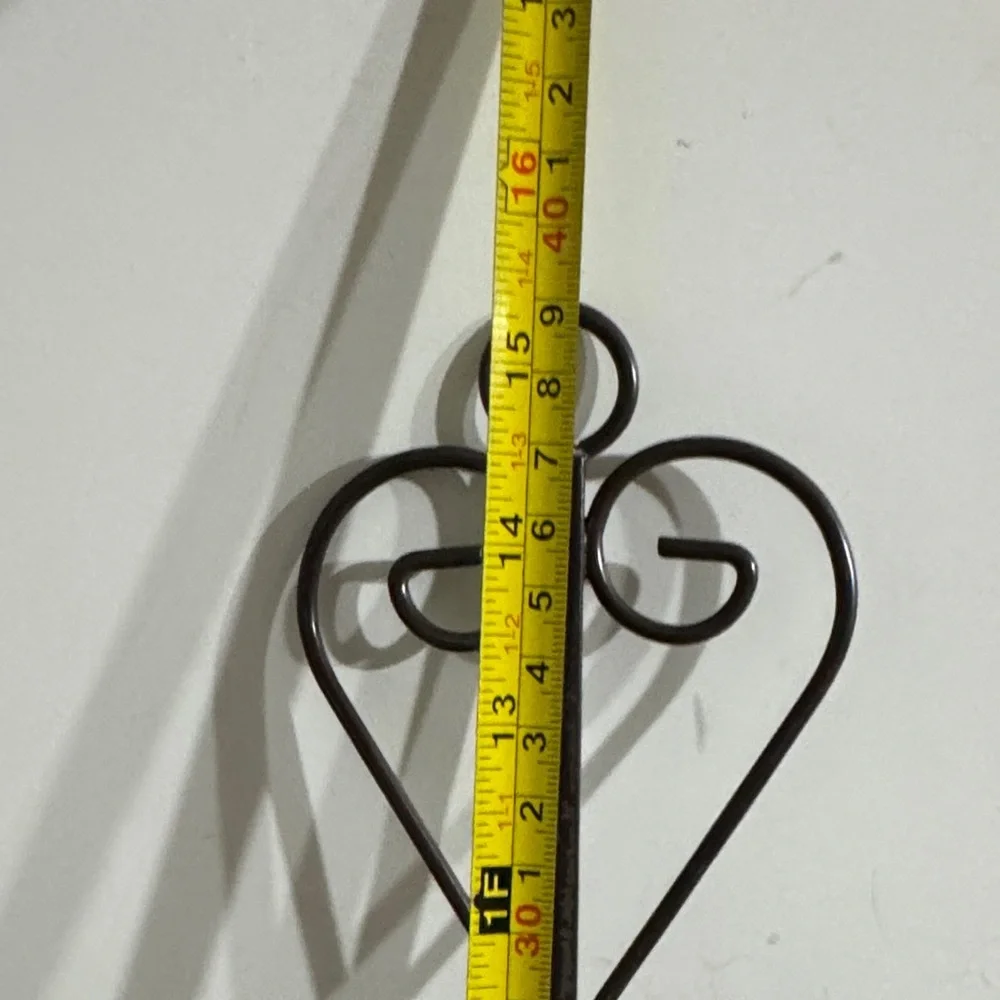 Brown Ceramic Cross over Blake Metal cross. Wall Cross Decor
